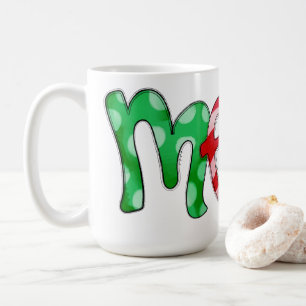 Christmas Typography Red Green Festive Coffee Mug