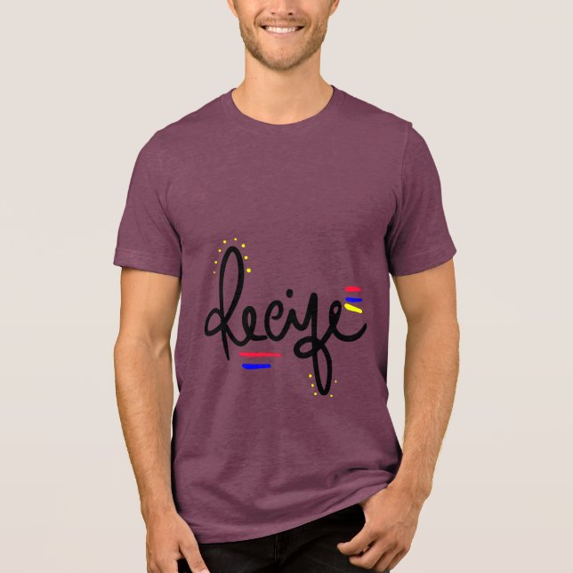 Christmas Typography Sayings Tri-Blend Shirt (Front)