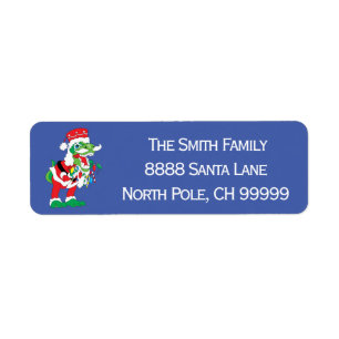 Christmas TySantaSaurus Return Address Label
