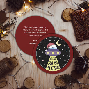 Christmas UFO Funny  Holiday Card