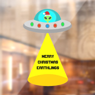 Christmas UFO Ho Ho Alien flying saucer Custom