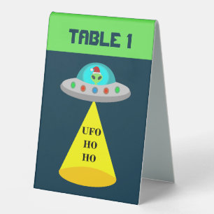 Christmas UFO Ho Ho Alien flying saucer Custom
