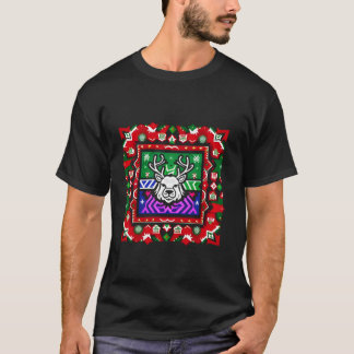 Christmas Ugly Design with Santa s Deer Deen Hunte T-Shirt