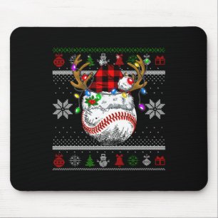 Christmas Ugly Sater Santa Hat Men Kids Baseball Mouse Pad