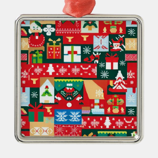 Christmas Ugly Sweater 1 Metal Ornament (Front)