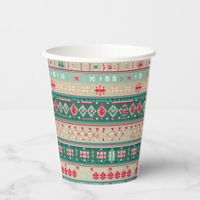 Christmas Ugly Sweater 2 Paper Cups (Front)