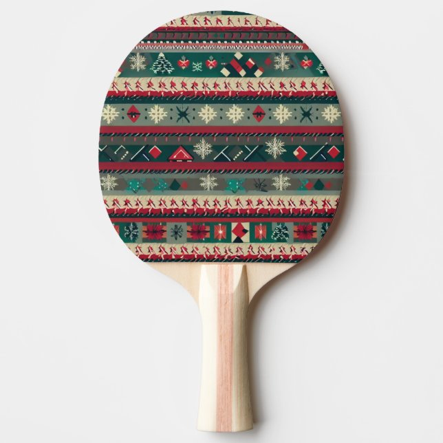 Christmas Ugly Sweater (4) Ping Pong Paddle (Front)