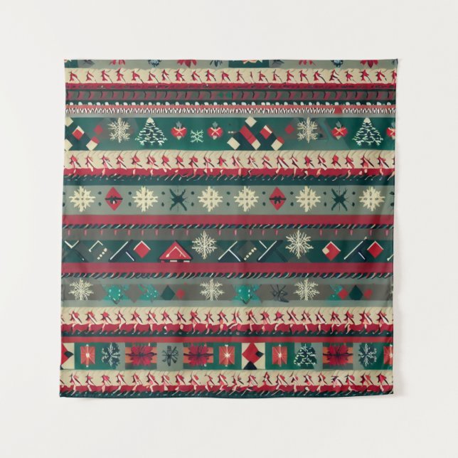 Christmas Ugly Sweater 4 Tapestry (Front)