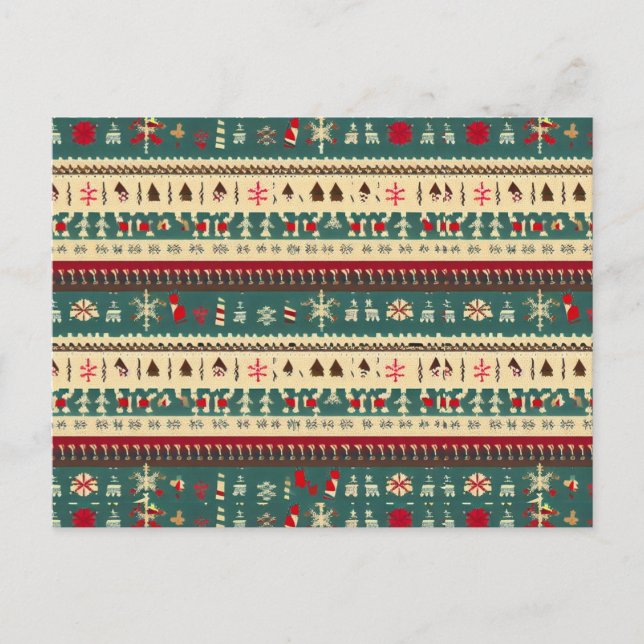 Christmas Ugly Sweater 5 Holiday Postcard (Front)