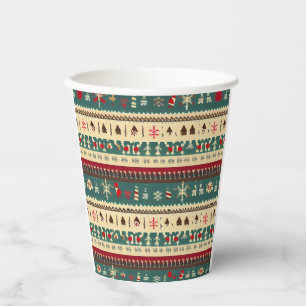 Christmas Ugly Sweater 5 Paper Cups