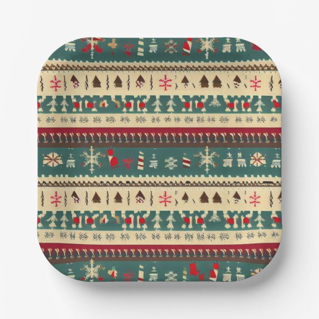 Christmas Ugly Sweater 5 Paper Plate (Front)
