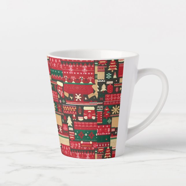 Christmas Ugly Sweater 7 Latte Mug (Right)