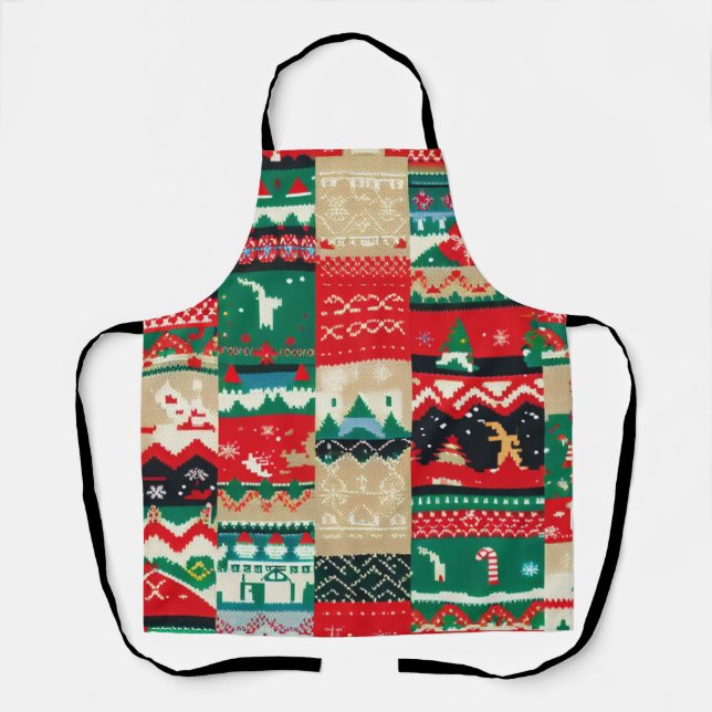 Christmas Ugly Sweater 8 Apron (Front)