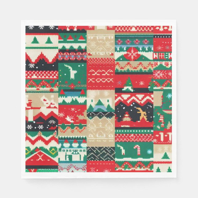 Christmas Ugly Sweater 8 Napkin (Front)