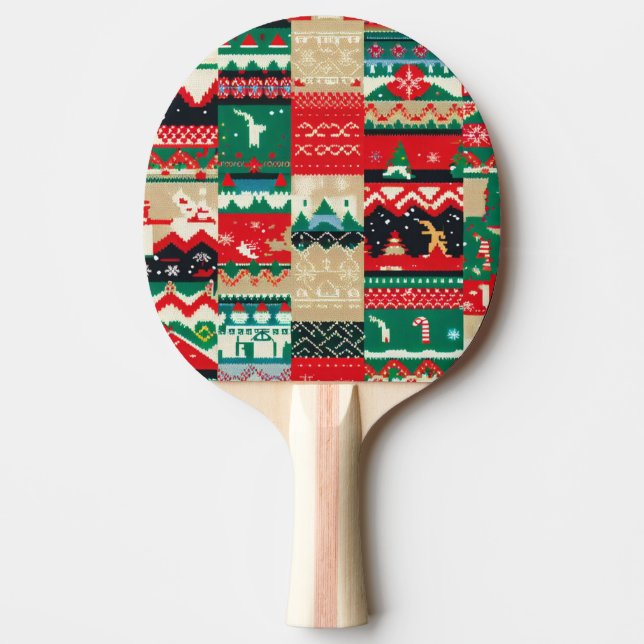 Christmas Ugly Sweater (8) Ping Pong Paddle (Front)