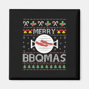 Christmas Ugly Sweater Byrbecue Xmas Party Merry B Magnet