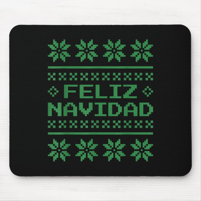 Christmas Ugly Sweater Feliz Navidad Xel Pattern S Mouse Pad (Front)