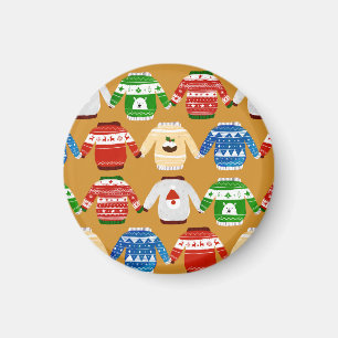 Christmas Ugly sweater Gold Magnet