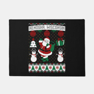 Christmas Ugly Sweater Kenosha Wisconsin Doormat