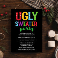 Christmas Ugly Sweater Office Adult Party  Invitat