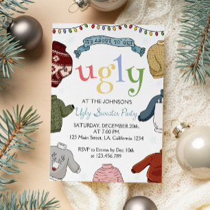 Christmas Ugly Sweater Party Invitation