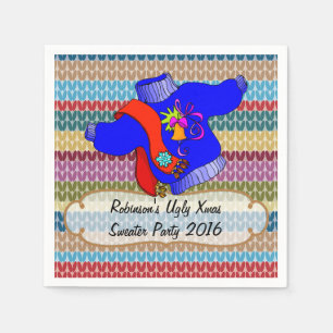 Christmas Ugly Sweater Party Personalised Napkin