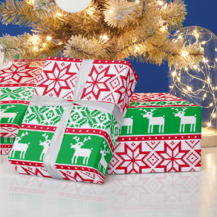 Christmas Ugly sweater pattern party wrap Wrapping Paper