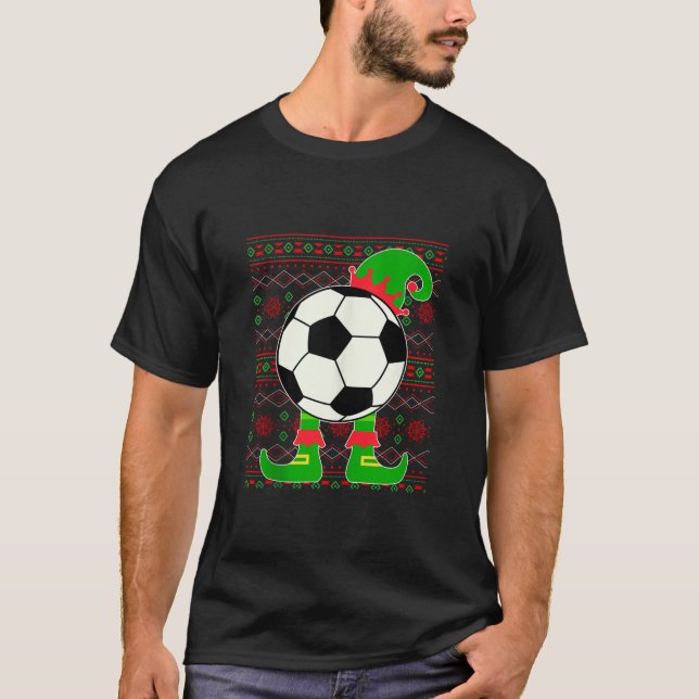 Christmas Ugly Sweater Soccer Ball Xmas Elf Squad  (Front)