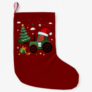 Christmas Ugly Xmas Funny Santa Reindeer Truck  Small Christmas Stocking