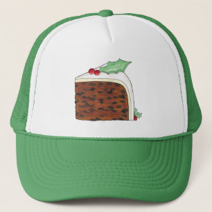 Christmas UK British Cake Slice Festive Pudding  Trucker Hat