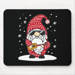 Christmas Ukulele Xmas Gnome Playing Uke Guitar Mu Mouse Pad