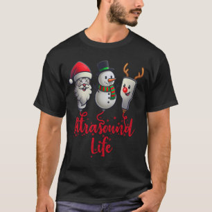 Christmas Ultrasound Life Xmas Vibes Sonographer H T-Shirt
