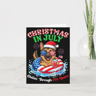 Christmas Uly German Shepherd Dog Chillin Through Card