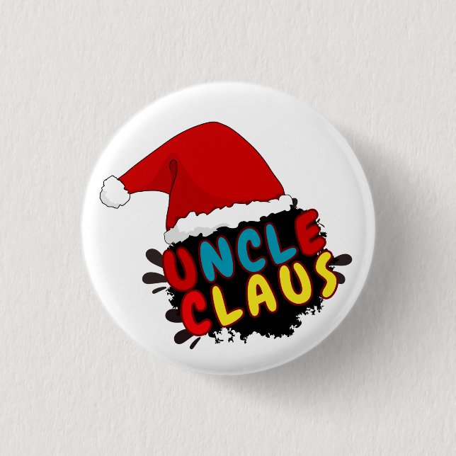 christmas uncle claus 3 cm round badge (Front)