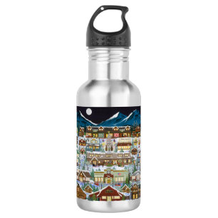 Christmas Under the Cascade Mountains 532 Ml Water Bottle