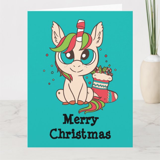 Christmas Unicorn Card (Front)