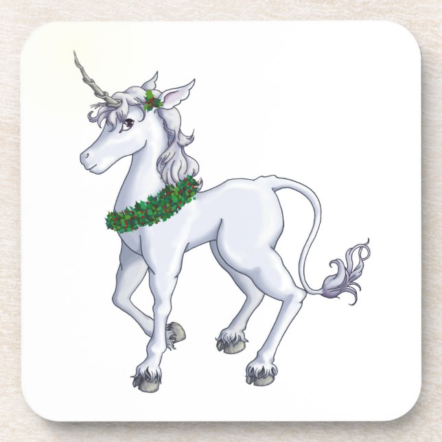 Christmas Unicorn Coaster (Front)
