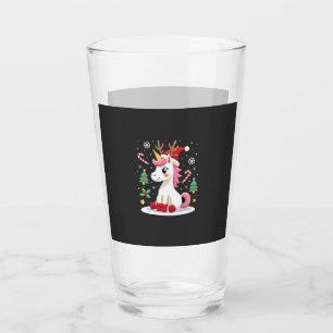 Christmas Unicorn Cute Magical Xmas Toddler Girls Glass