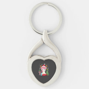 Christmas Unicorn Cute Magical Xmas Toddler Girls Key Ring