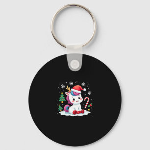 Christmas Unicorn Cute Magical Xmas Toddler Girls Key Ring