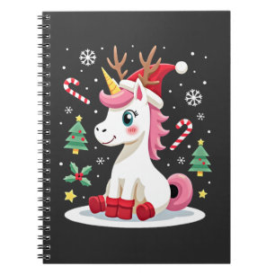 Christmas Unicorn Cute Magical Xmas Toddler Girls Notebook