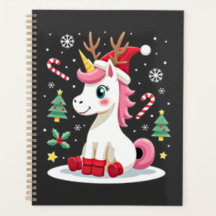Christmas Unicorn Cute Magical Xmas Toddler Girls Planner