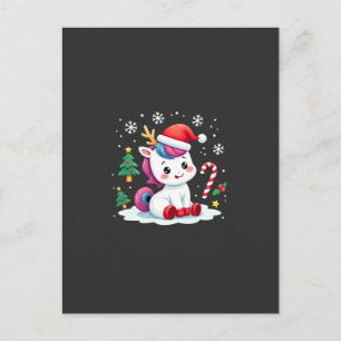 Christmas Unicorn Cute Magical Xmas Toddler Girls Postcard