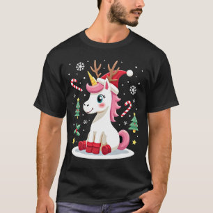 Christmas Unicorn Cute Magical Xmas Toddler Girls T-Shirt