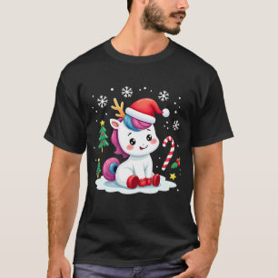 Christmas Unicorn Cute Magical Xmas Toddler Girls T-Shirt