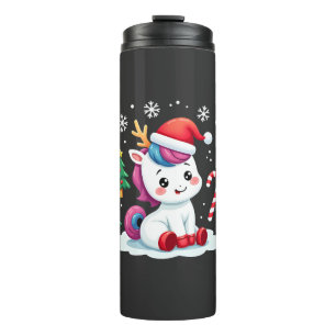 Christmas Unicorn Cute Magical Xmas Toddler Girls  Thermal Tumbler