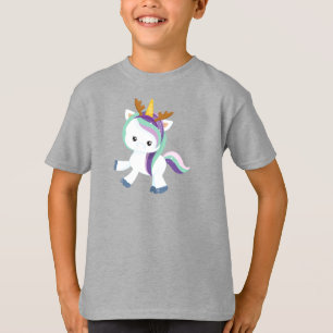 Christmas Unicorn, Cute Unicorn, Antlers, Xmas T-Shirt