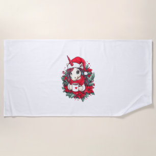 Christmas Unicorn Decor Girls Boys Kids Christmas Beach Towel