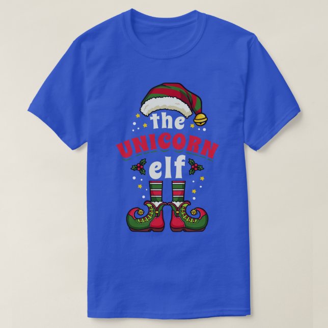 Christmas Unicorn Elf T-Shirt (Design Front)