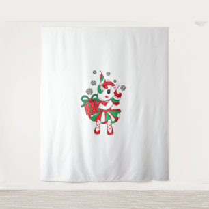 Christmas Unicorn Fun Girls Kids Snowflake Holiday Tapestry